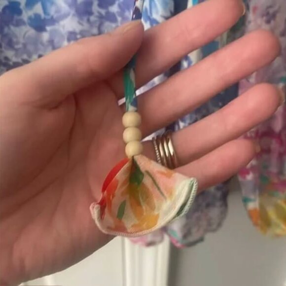 New* HALE BOB Octavia Chiffon Top Blue Multi-Color Size XL $80.00 - Picture 10 of 11